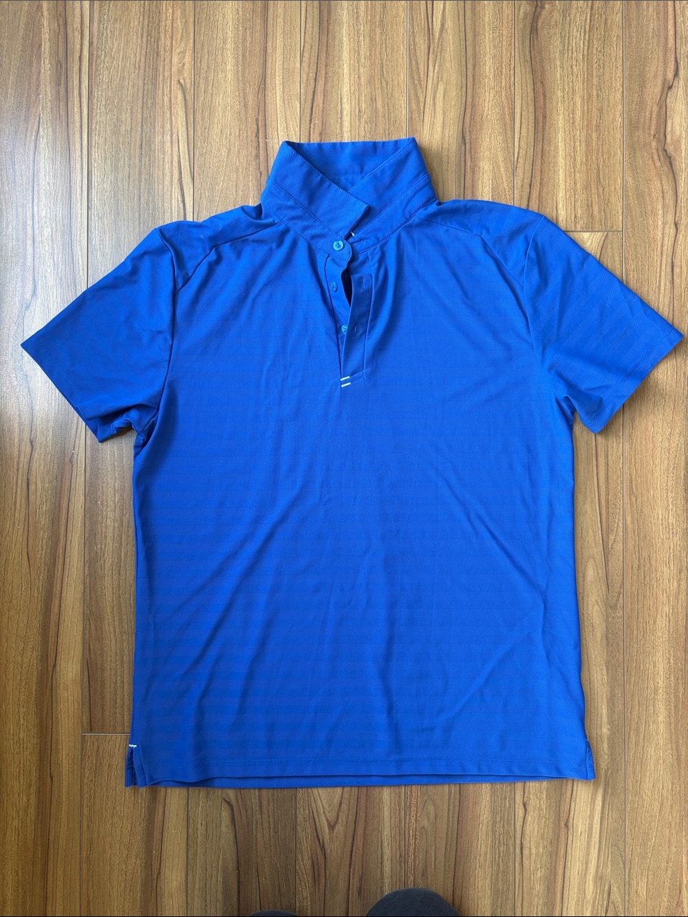 Men's Blue Short-Sleeve Polo Shirt